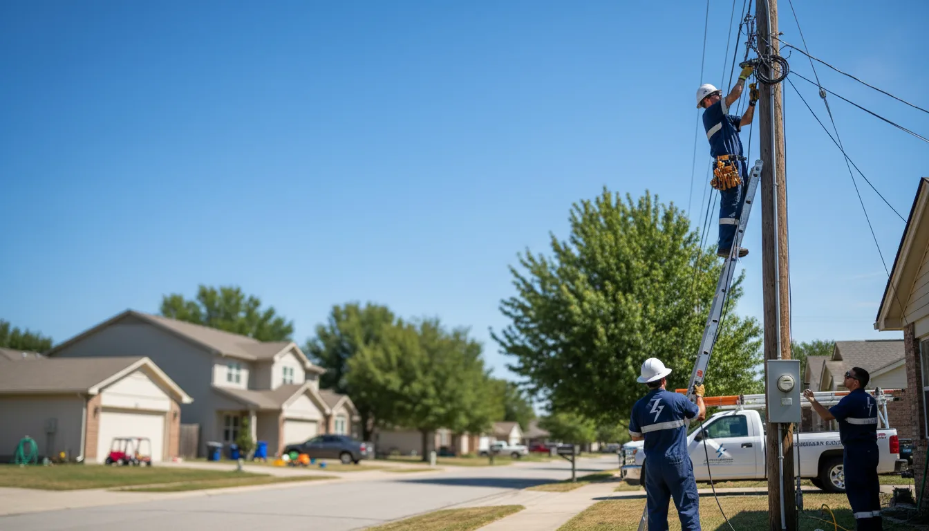 Residential electrician providing installation services in Bergland, MI